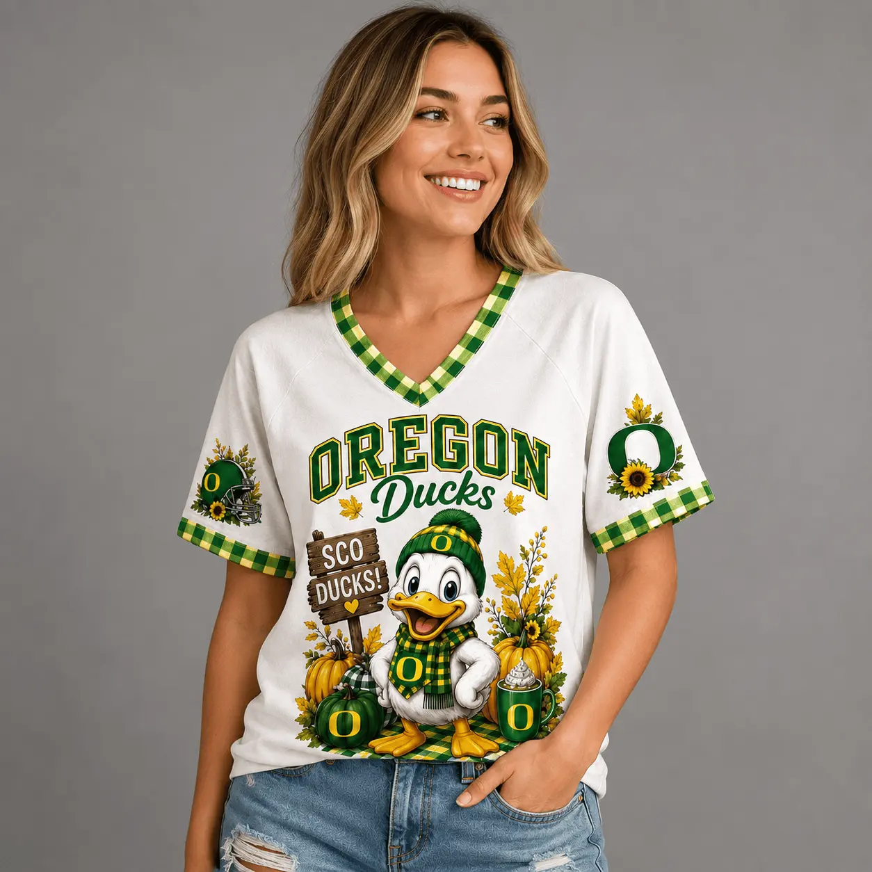 Oregon Ducks | Premium NCAA Autumn Game Day V-Neck TD - Image 3