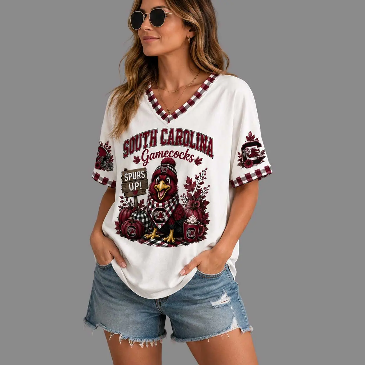 South Carolina Gamecocks | Premium NCAA Autumn Game Day V-Neck TD - Image 2
