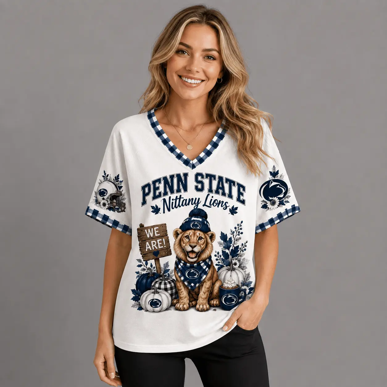 Penn State Nittany Lions | Premium NCAA Autumn Game Day V-Neck TD - Image 2