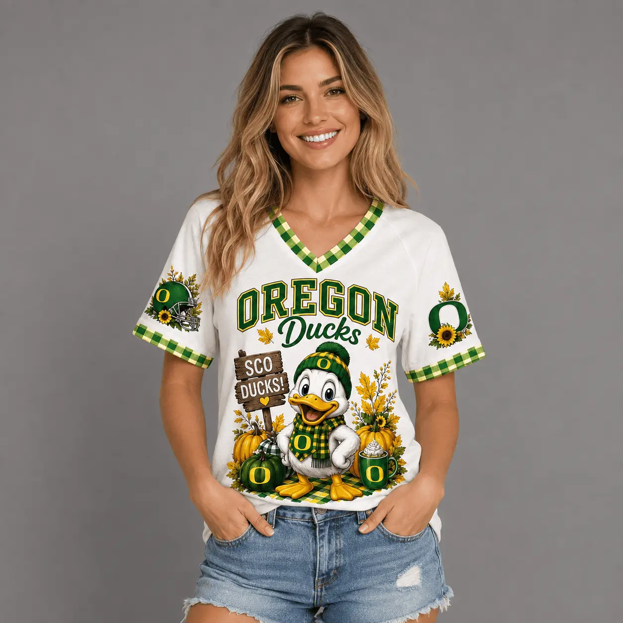 Oregon Ducks | Premium NCAA Autumn Game Day V-Neck TD - Image 2