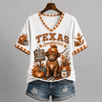 Texas Longhorns | Premium NCAA Autumn Game Day V-Neck TD
