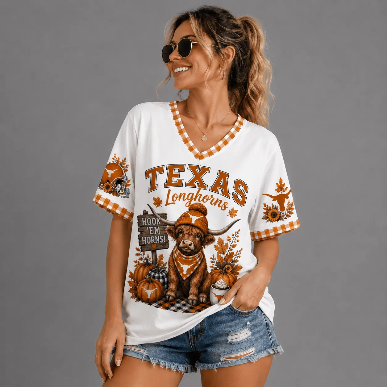 Texas Longhorns | Premium NCAA Autumn Game Day V-Neck TD - Image 3