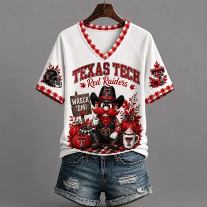 Texas Tech Red Raiders | Premium NCAA Autumn Game Day V-Neck TD