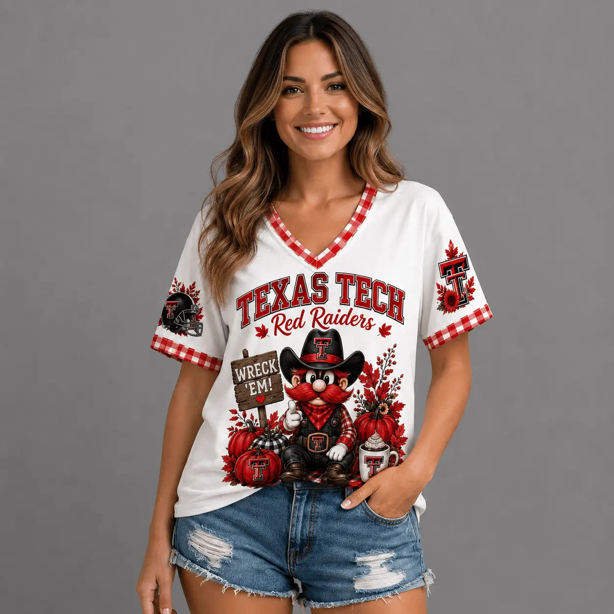 Texas Tech Red Raiders | Premium NCAA Autumn Game Day V-Neck TD - Image 2