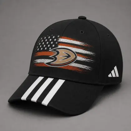 Anaheim Ducks | Premium NHL Vintage American Flag Stripe Sports Cap NDN