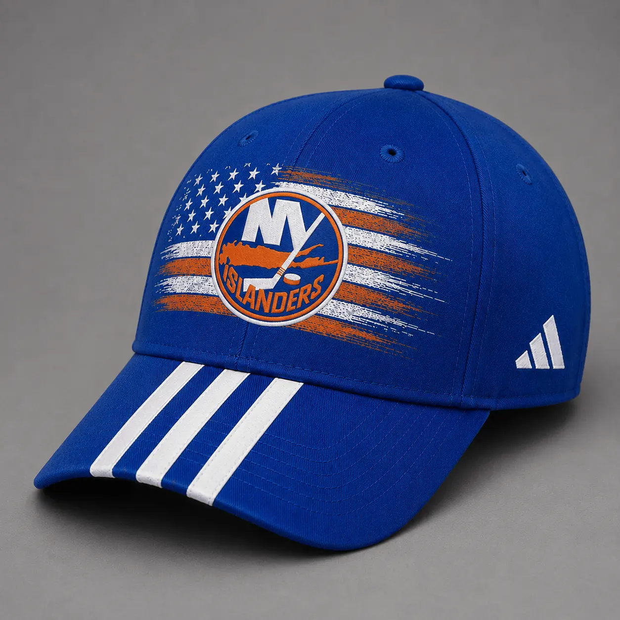 New York Islanders | Premium NHL Vintage American Flag Stripe Sports Cap NDN