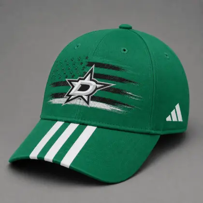 Dallas Stars | Premium NHL Vintage American Flag Stripe Sports Cap NDN