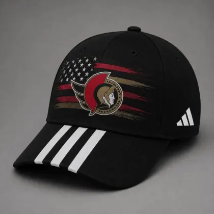 Ottawa Senators | Premium NHL Vintage American Flag Stripe Sports Cap NDN
