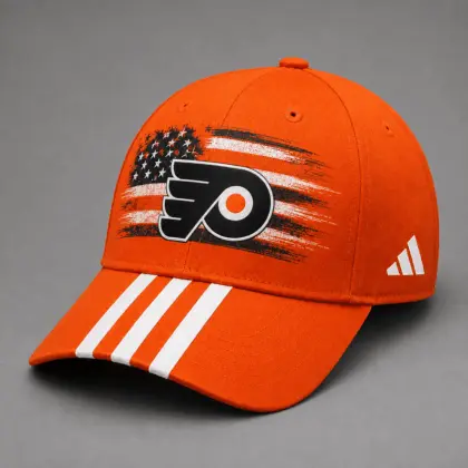 Philadelphia Flyers | Premium NHL Vintage American Flag Stripe Sports Cap NDN