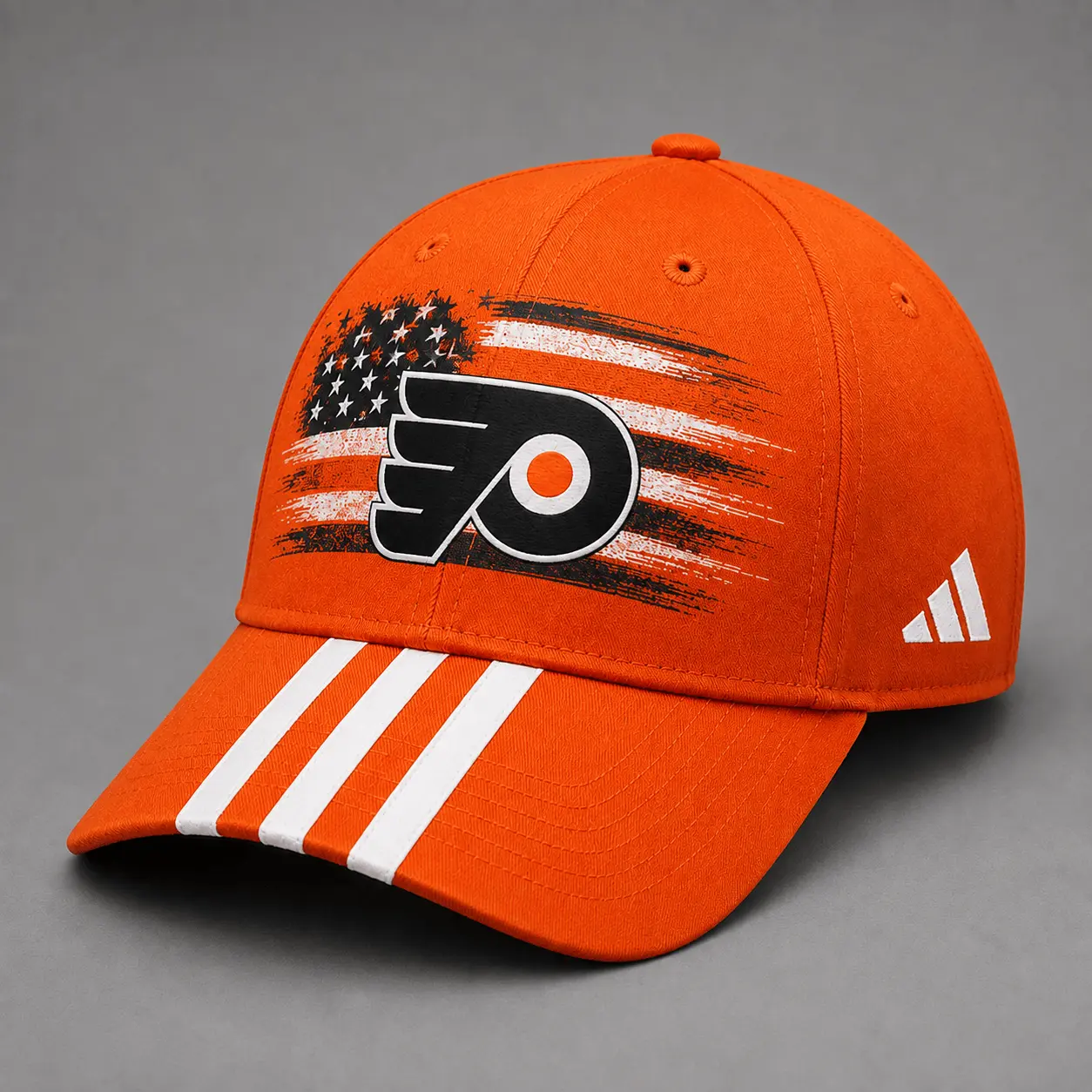Philadelphia Flyers | Premium NHL Vintage American Flag Stripe Sports Cap NDN