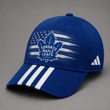 Toronto Maple Leafs | Premium NHL Vintage American Flag Stripe Sports Cap NDN