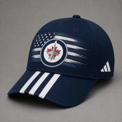 Winnipeg Jets | Premium NHL Vintage American Flag Stripe Sports Cap NDN
