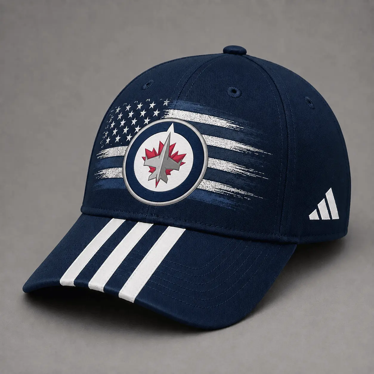 Winnipeg Jets | Premium NHL Vintage American Flag Stripe Sports Cap NDN