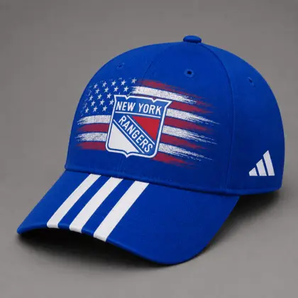 New York Rangers | Premium NHL Vintage American Flag Stripe Sports Cap NDN