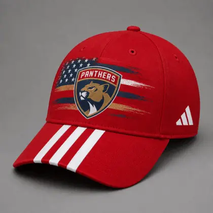 Florida Panthers | Premium NHL Vintage American Flag Stripe Sports Cap NDN