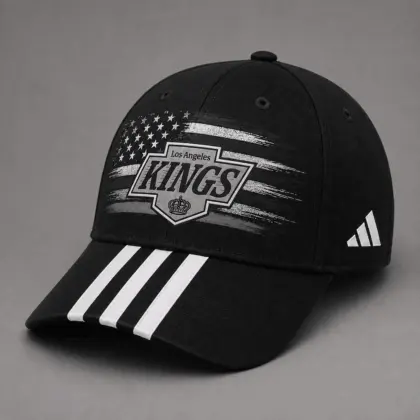 Los Angeles Kings | Premium NHL Vintage American Flag Stripe Sports Cap NDN