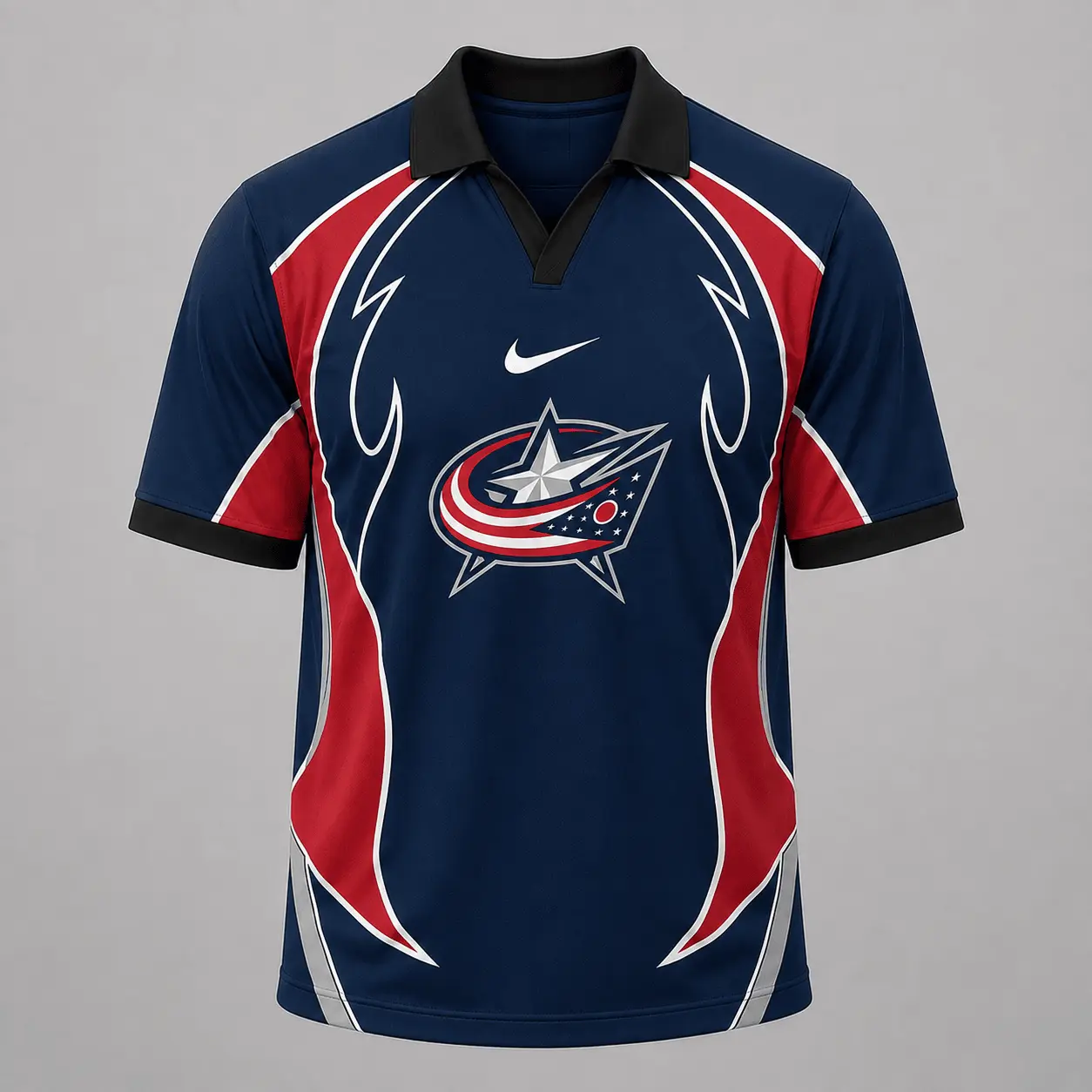 Columbus Blue Jackets | Premium NHL Dynamic Curve Performance Polo Shirt NDN