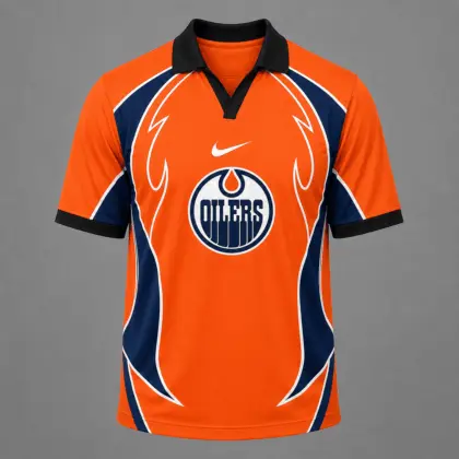 Edmonton Oilers | Premium NHL Dynamic Curve Performance Polo Shirt NDN