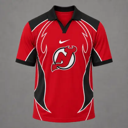 New Jersey Devils | Premium NHL Dynamic Curve Performance Polo Shirt NDN