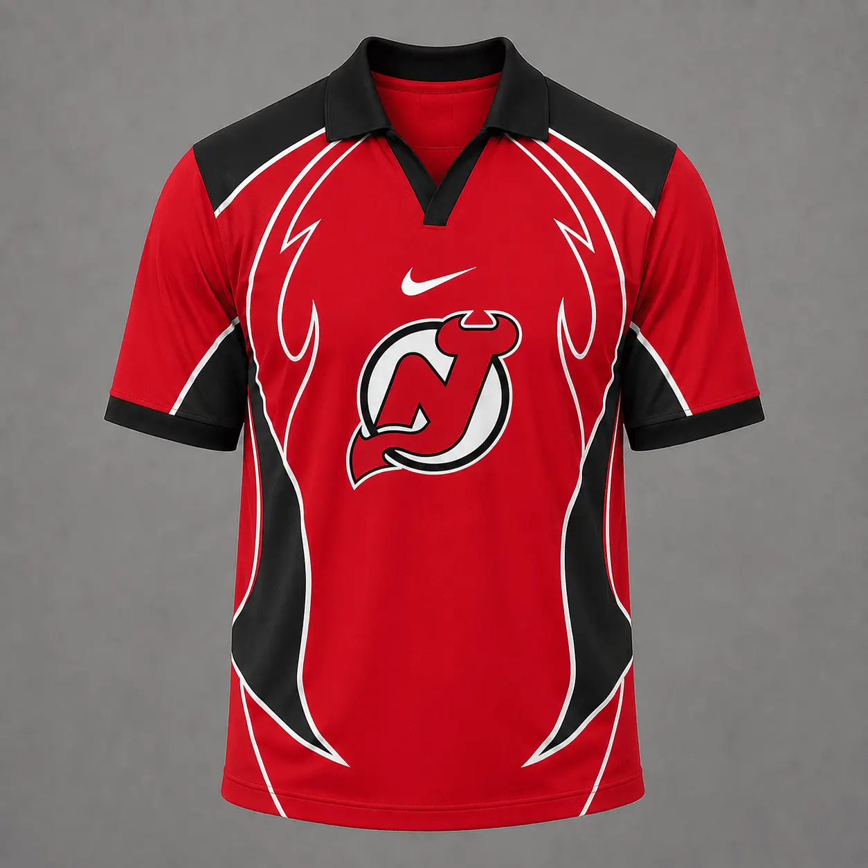 New Jersey Devils | Premium NHL Dynamic Curve Performance Polo Shirt NDN