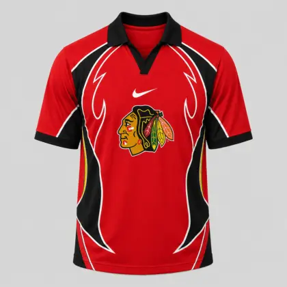 Chicago Blackhawks | Premium NHL Dynamic Curve Performance Polo Shirt NDN