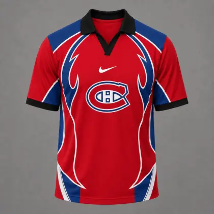 Montreal Canadiens | Premium NHL Dynamic Curve Performance Polo Shirt NDN
