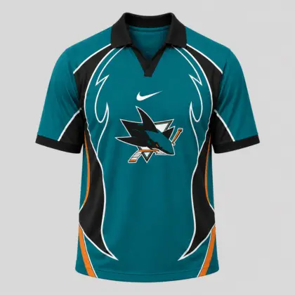 San Jose Sharks | Premium NHL Dynamic Curve Performance Polo Shirt NDN