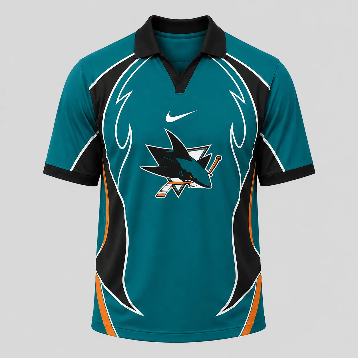 San Jose Sharks | Premium NHL Dynamic Curve Performance Polo Shirt NDN