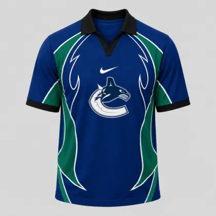 Vancouver Canucks | Premium NHL Dynamic Curve Performance Polo Shirt NDN
