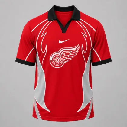 Detroit Red Wings | Premium NHL Dynamic Curve Performance Polo Shirt NDN
