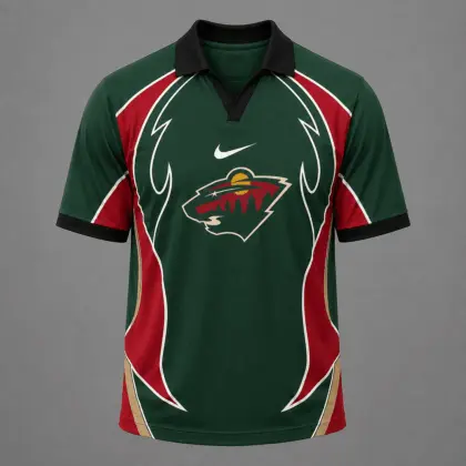 Minnesota Wild | Premium NHL Dynamic Curve Performance Polo Shirt NDN