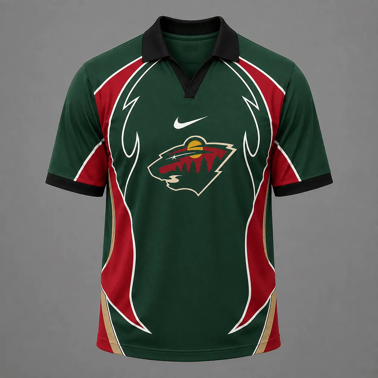 Minnesota Wild | Premium NHL Dynamic Curve Performance Polo Shirt NDN