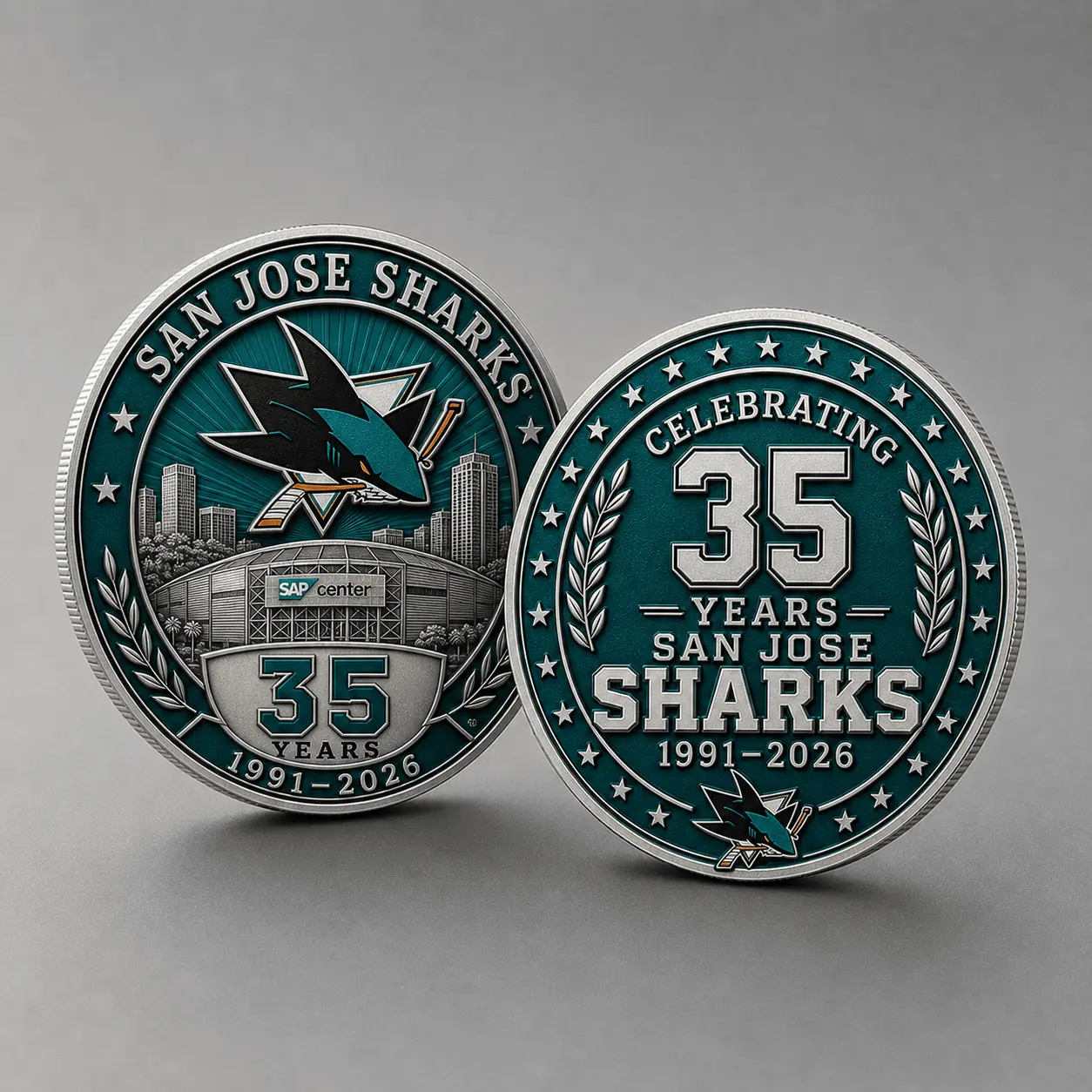 San Jose Sharks | Premium NHL Anniversary Commemorative Challenge Coin NDN
