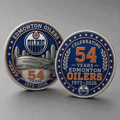 Edmonton Oilers | Premium NHL Anniversary Commemorative Challenge Coin NDN