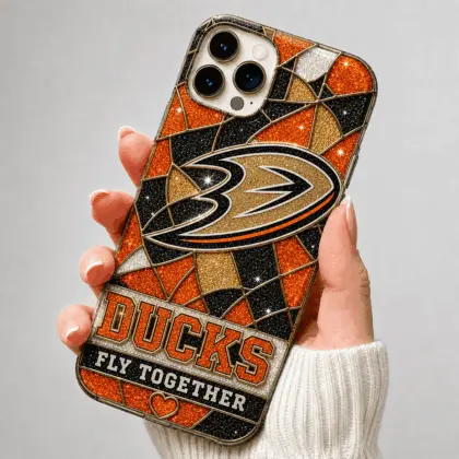 Anaheim Ducks | Premium NHL Glitter Mosaic Mascot Phone Case NDN