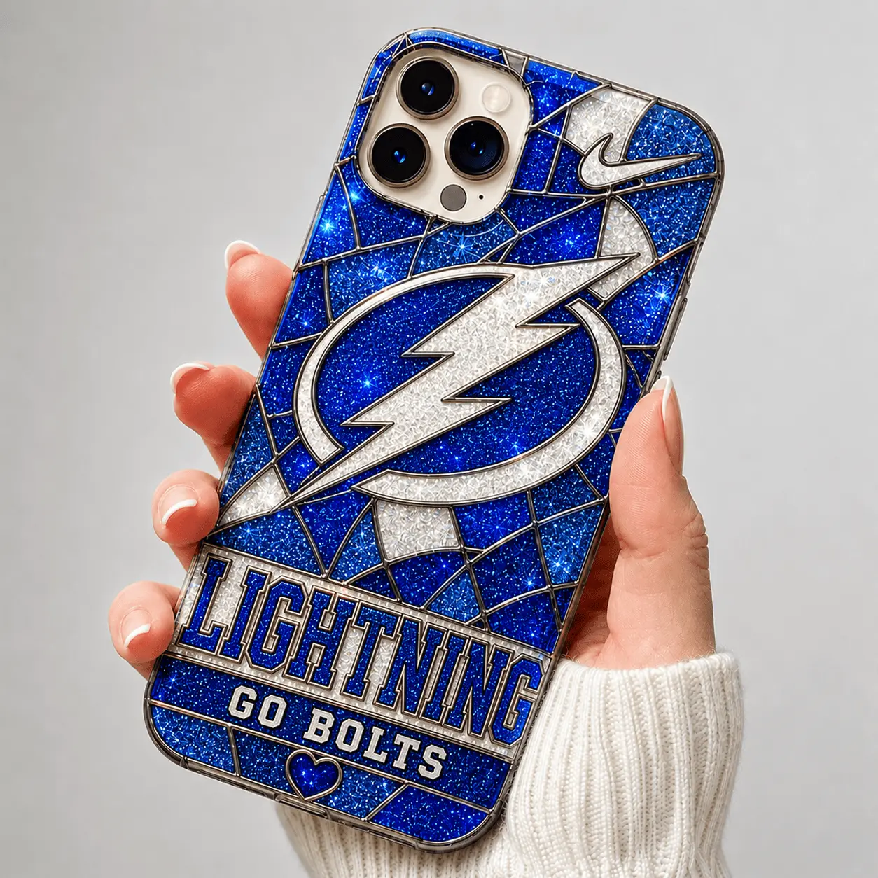Tampa Bay Lightning | Premium NHL Glitter Mosaic Mascot Phone Case NDN
