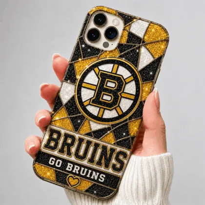 Boston Bruins | Premium NHL Glitter Mosaic Mascot Phone Case NDN