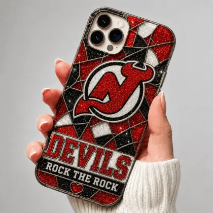 New Jersey Devils | Premium NHL Glitter Mosaic Mascot Phone Case NDN