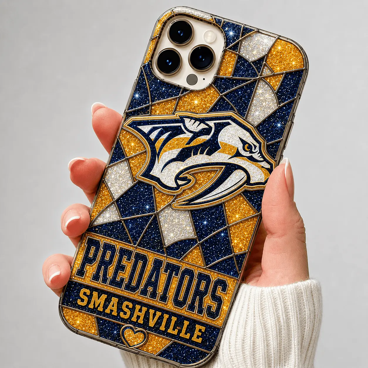 Nashville Predators | Premium NHL Glitter Mosaic Mascot Phone Case NDN