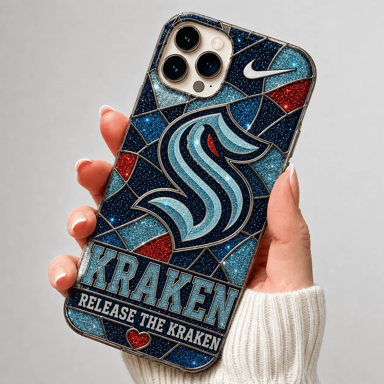 Seattle Kraken | Premium NHL Glitter Mosaic Mascot Phone Case NDN