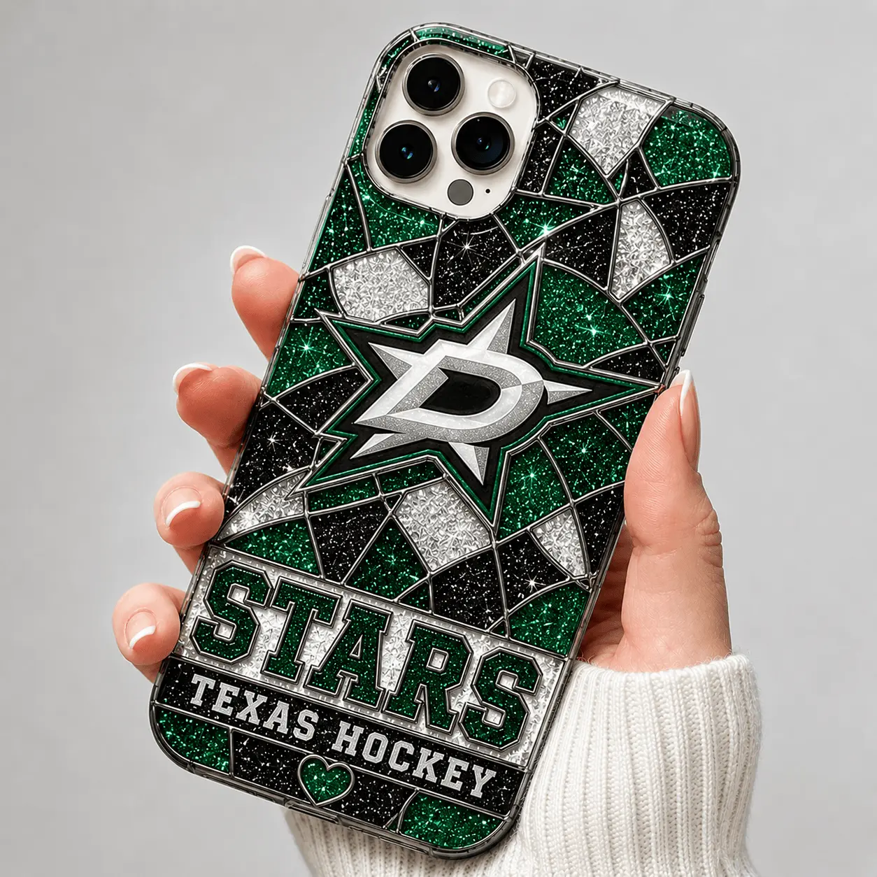 Dallas Stars | Premium NHL Glitter Mosaic Mascot Phone Case NDN