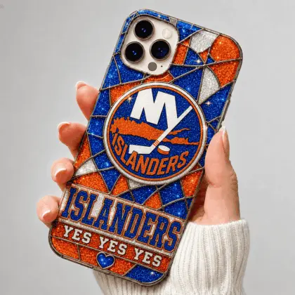 New York Islanders | Premium NHL Glitter Mosaic Mascot Phone Case NDN