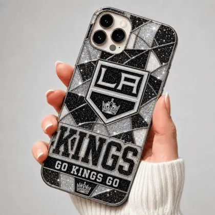 Los Angeles Kings | Premium NHL Glitter Mosaic Mascot Phone Case NDN
