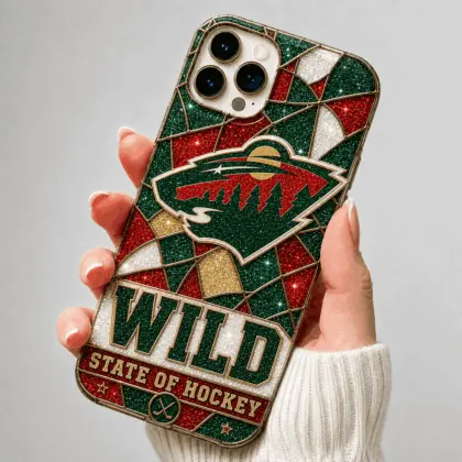 Minnesota Wild | Premium NHL Glitter Mosaic Mascot Phone Case NDN