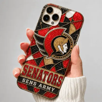 Ottawa Senators | Premium NHL Glitter Mosaic Mascot Phone Case NDN