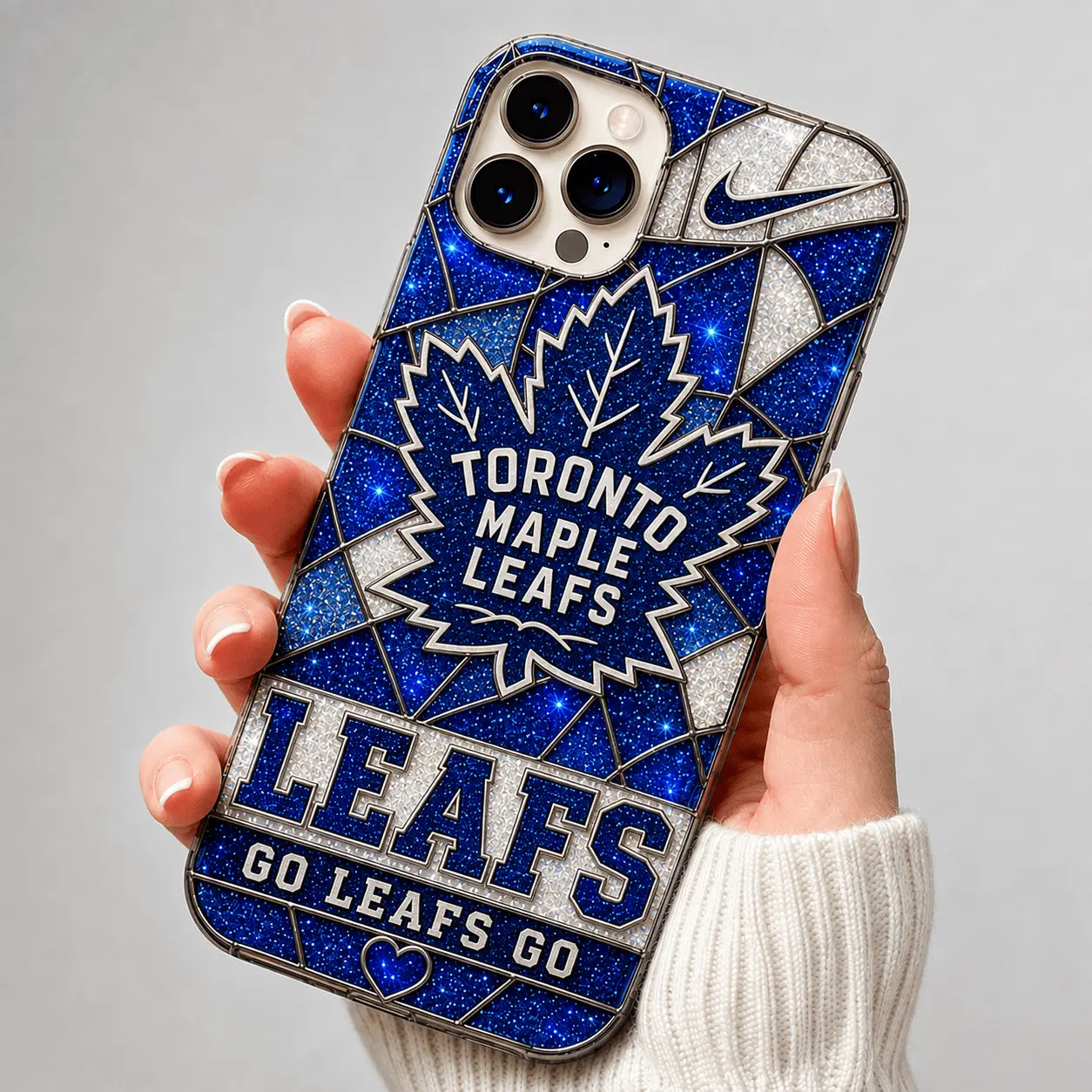 Toronto Maple Leafs | Premium NHL Glitter Mosaic Mascot Phone Case NDN