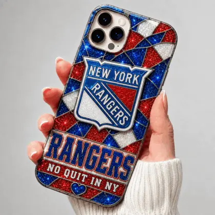 New York Rangers | Premium NHL Glitter Mosaic Mascot Phone Case NDN