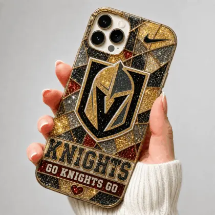 Vegas Golden Knights | Premium NHL Glitter Mosaic Mascot Phone Case NDN