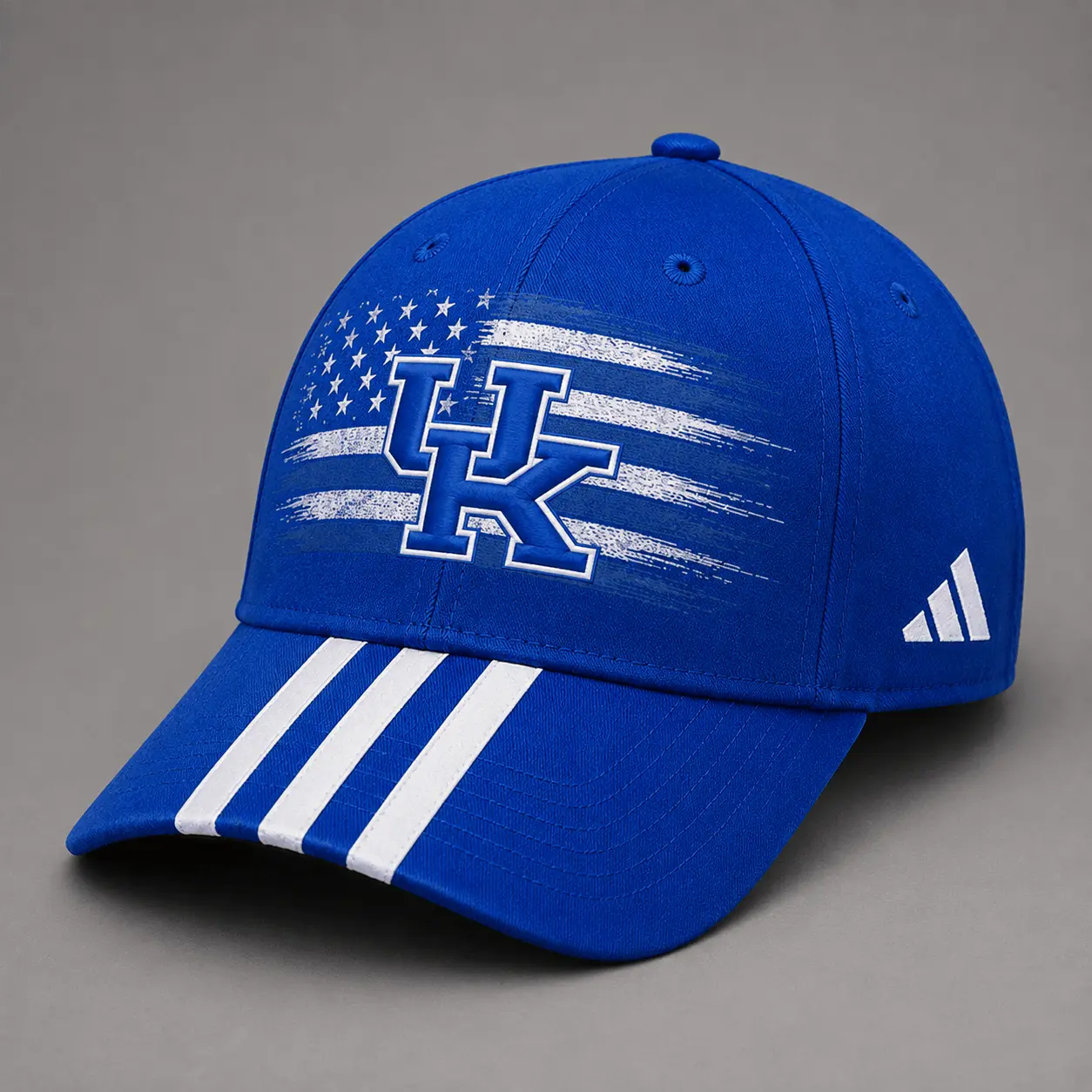 Kentucky Wildcats | Premium NCAA American Flag Brush Logo Performance Cap