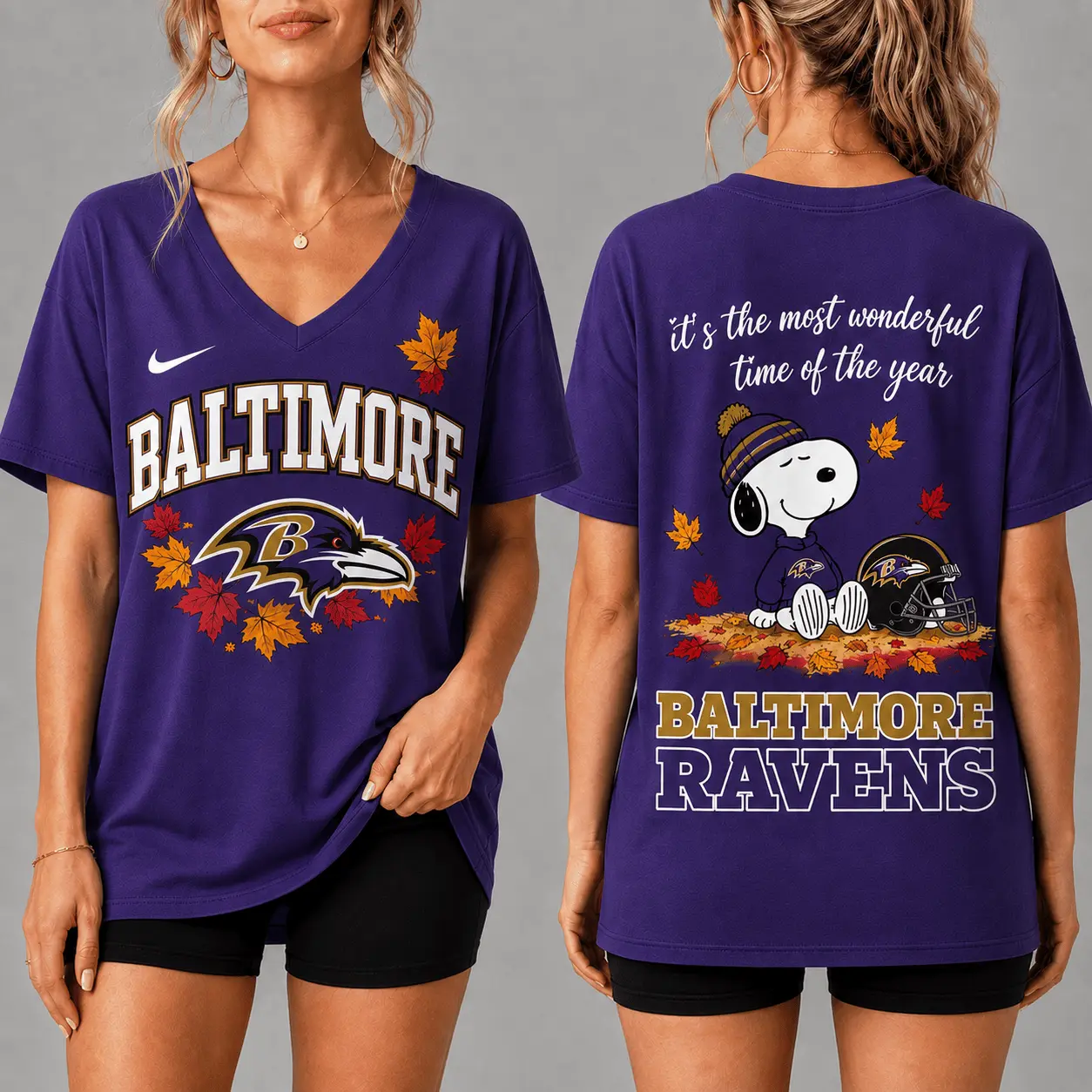 Baltimore Ravens | Premium NFL Fall Football Season Comfort V-neck NY